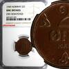 Norway Bronze 1949 Norway Haakon VII  1949 2 Ore NGC UNC DETAILS KM# 371... 30,06 EUR  + 12,88 EUR frais d'envoi
