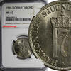 Norway 1956 Krone 1956 NORWAY Haakon VII Copper-Nickel  NGC MS63 Thick B... 73,01 EUR  + 12,88 EUR frais d'envoi