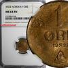 Norway ORE 1922 NORWAY Haakon VII 1922 1 ORE NGC MS64 BN BETTER DATE 1 G... 128,83 EUR  + 12,88 EUR frais d'envoi