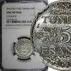 Tunisia 5 Francs 1936 Tunisia Silver AH1355 (1936)  Paris Mint NGC UNC D... 51,53 EUR  + 12,88 EUR frais d'envoi