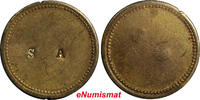 Costa Rica Token Costa Rica Bronze Countermark '' S A '' 20mm Ex.Jerry F.Schimmel (6233) -