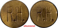 Costa Rica Token COSTA RICA Brass Rohrmoser Hermanos ''R.H.''Engraved Both Sides SCARCE (17) -