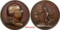BRONZE FRANCE  1814 MEDAL 1814 Louis XVIII Peace of the World 40mm 36,35 g.(802)