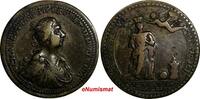 United Kingdom MEDAL GREAT BRITAIN 1761 CORONATION  OF CHARLOTTE 34mm By Lorenz Natter. (14 441)