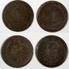 Germany 1 Pfennig Germany - Empire Wilhelm I Copper LOT OF 2 COINS 1876 D KM# 1 (657) -