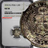 Peru PERU Silver 1910-FG 1/2 Dinero NGC AU58 NICE TONING Mintage-640,000 KM# 206.2(7) -