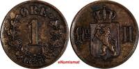 Norway Bronze 1876 NORWAY Oscar II  1876 1 Ore Lion 1ST DATE FOR TYPE KM... 30,06 EUR  + 12,88 EUR frais d'envoi