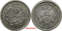 Uruguay 10 Centesimos Uruguay Silver 1893 No m/m RARE KM# 14 (9906) -