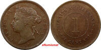 Malaysia 1 Cent 1874 Straits Settlements Victoria Copper 1874 H  Choice ... 38,65 EUR  + 12,88 EUR frais d'envoi