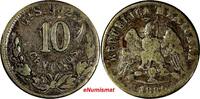 70 10 Centavos Mexico Silver 1880/ OVERDATE KEY DATE VERY RARE KM# 403.5 (13 200) Uncertified