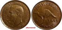 Australia 1 Penny Australia George VI Bronze 1944 UNC KM# 36 (14 091) -