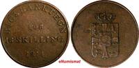 Denmark 16 Skilling 1814 Denmark Frederik VI Copper 1814  1 YEAR Token C... 25,77 EUR  + 12,88 EUR frais d'envoi