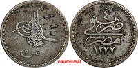 Egypt 5 Qirsh 1863 Egypt Abdul Aziz Silver AH1277//4 (1863)  XF Conditio... 107,36 EUR  + 12,88 EUR frais d'envoi