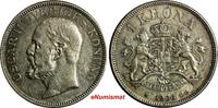 1 Krona Sweden Oscar II Silver 1906 EB  Mintage-426,939 XF Condition KM# 772(41) Uncertified