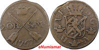 Sweden Adolf Frederick Copper 1767 2 Ore, S.M. Low Mintage-467,000 KM# 461 (24) Uncertified