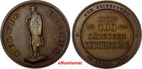 Germany Bronze GERMANY 1887 Medal LUDWIG UHLAND (1787-1862) 100 Anniversary UNC (10 169) -