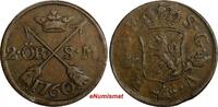SWEDEN Adolf Frederick (1751-1771) 1760 S.M. 2 Ore Mintage-558,000 KM#461 (101) Uncertified