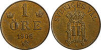 1 Öre Sweden Oscar II Bronze 1906  2 Years Type ch.UNC BETTER DATE KM# 768 (926) SPL