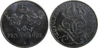 5 Öre Sweden Gustaf V Iron 1944  WWII Issue Choice UNC KM# 812 (21 940) SPL