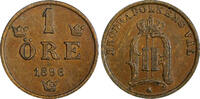1 Öre Sweden Oscar II Bronze 1896  Extra Large letters UNC KM# 750 (21 930) SPL