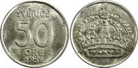 Sweden Gustaf VI Silver 1952 TS 50 Ore 1st Year Type KEY DATE UNC KM# 825 (005) SPL