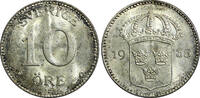 10 Öre SWEDEN Gustaf V Silver 1935 G  UNC Toned KM# 780 (21 899) SPL