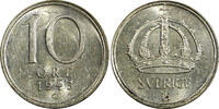 10 Öre Sweden Gustaf V (1907-1950) Silver 1943 G  UNC KM# 813 (22 066) SPL