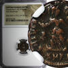 NUMMUS EASTERN ROMAN Theodosius I,AD 379-395 AE4 /Christian VICTORY ANGEL NGC(8) -