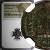 NUMMUS EASTERN ROMAN Theodosius I,AD 379-395 AE4 /Christian VICTORY ANGEL NGC(87) -