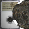 Nummus WESTERN ROMAN Honorius AD 393-423 AE4 /Rev.Three emperors NGC (029) -