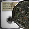 Nummus WESTERN ROMAN Honorius AD 393-423 AE4 /Rev. two emperors NGC (025) -