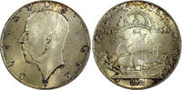 2 Kronor SWEDEN Silver 1938 G  300th Settlement of Delaware UNC Toned KM# 807 (7) SPL