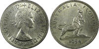 Australia 1954 Florin Australia Silver Royal Visit of Elizabeth II High Grade KM# 55 (243) -