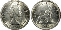 Australia 1954 Florin Australia Silver Royal Visit of Elizabeth II High Grade KM# 55 (27) -