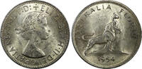 Australia 1954 Florin Australia Silver Royal Visit of Elizabeth II High Grade KM# 55 (241) -