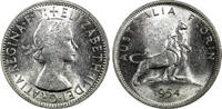 Australia 1954 Florin Australia Silver Royal Visit of Elizabeth II High Grade KM# 55 (252) -