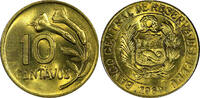 Peru 10 Centavos Peru Brass 1969 GEM BU KM# 245.2 (262) -