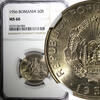 Romania 50 Bani 1956 Romania 1956  NGC MS66 GEM BU ONLY 1 GRADED HIGHEST... 107,36 EUR  + 12,88 EUR frais d'envoi