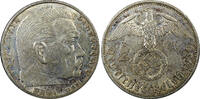 Germany Mark Germany - Third Reich Silver 1939 A 2 Reichs Hindenburg KM# 93 (22 328) -