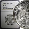 50 Centavos Mexico ESTADOS UNIDOS Silver 1944 M  NGC MS66 GEM BU KM# 447 (048)