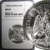 50 Centavos Mexico ESTADOS UNIDOS Silver 1944 M  NGC MS65 GEM BU KM# 447 (047)