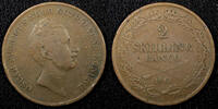 Sweden 2 Skilling 1847 Sweden Oscar I Copper 1847  Banco 33.5 mm Mintage... 17,18 EUR  + 12,88 EUR frais d'envoi