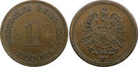 Germany 1 Pfennig Germany - Empire Wilhelm I Copper 1888 A KM# 1 (22 475) -