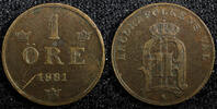 Sweden 1 Öre 1881 Sweden Oscar II Bronze 1881  extra Large letters KM# 7... 7,30 EUR  + 12,88 EUR frais d'envoi