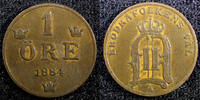 Sweden 1 Öre 1884 Sweden Oscar II Bronze 1884  Large letters KM# 750 (23... 12,88 EUR  + 12,88 EUR frais d'envoi