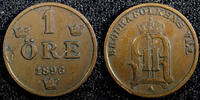 Sweden 1 Öre 1896 Sweden Oscar II Bronze 1896  Extra Large letters KM# 7... 6,44 EUR  + 12,88 EUR frais d'envoi