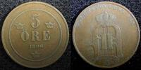 Sweden Bronze 1896 SWEDEN Oscar II (1872-1907)  1896 5 ORE Mintage-309,0... 8,57 EUR  + 12,88 EUR frais d'envoi