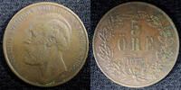 Sweden Bronze 1873 Sweden Oscar II  1873 5 Ore Mintage-783,000 27 mm XF ... 30,06 EUR  + 12,88 EUR frais d'envoi
