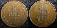 Sweden Bronze 1895 SWEDEN Oscar II (1872-1907)  1895 5 ORE Mintage-529,0... 8,57 EUR  + 12,88 EUR frais d'envoi
