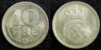 Denmark 10 Øre 1918 Denmark Christian X Silver 1918  UNC KM# 818.1 (23 0... 11,17 EUR  + 12,88 EUR frais d'envoi